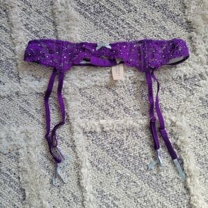 Purple Lace Garter Belt